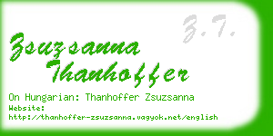 zsuzsanna thanhoffer business card